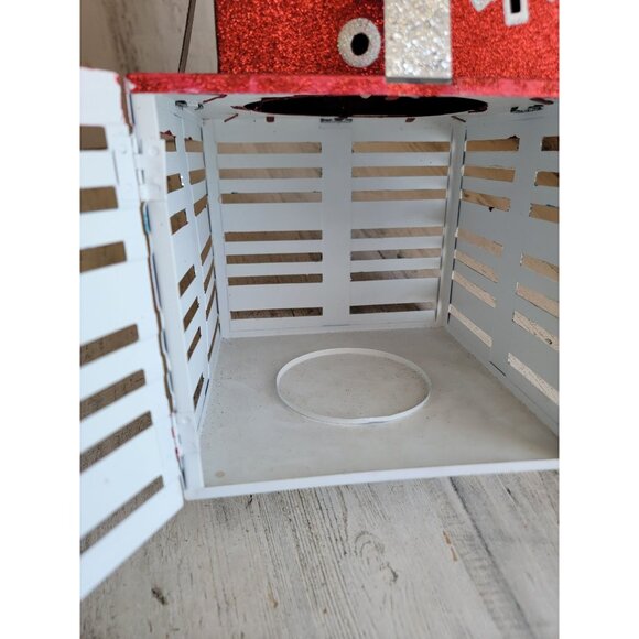 Large metal present candle holder‎ glitter Xmas home decor - Picture 10 of 12